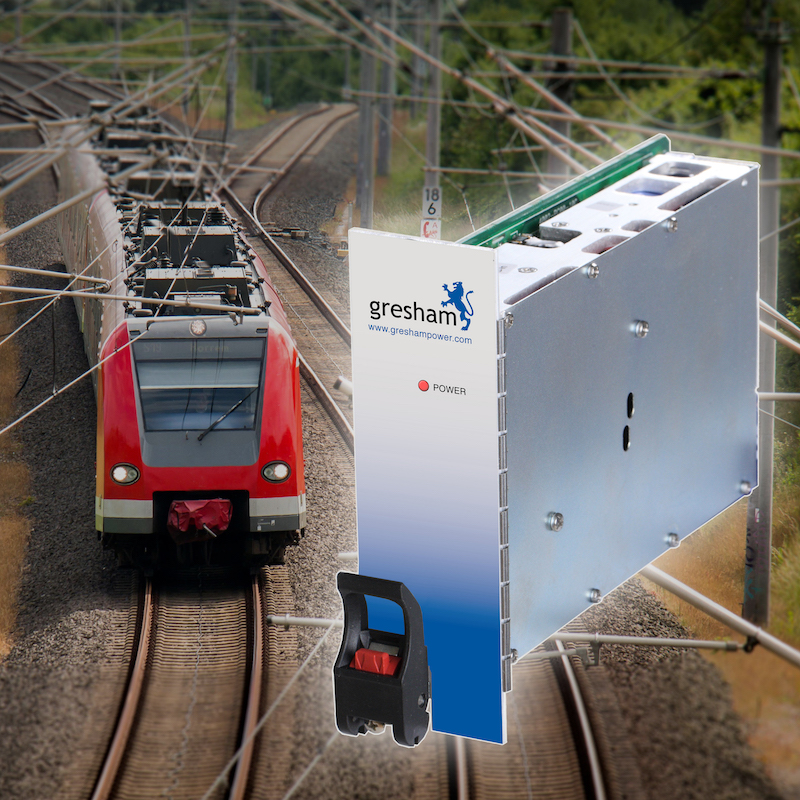 Gresham's 300W 3U DC-input CompactPCI supply suits railway and trackside apps